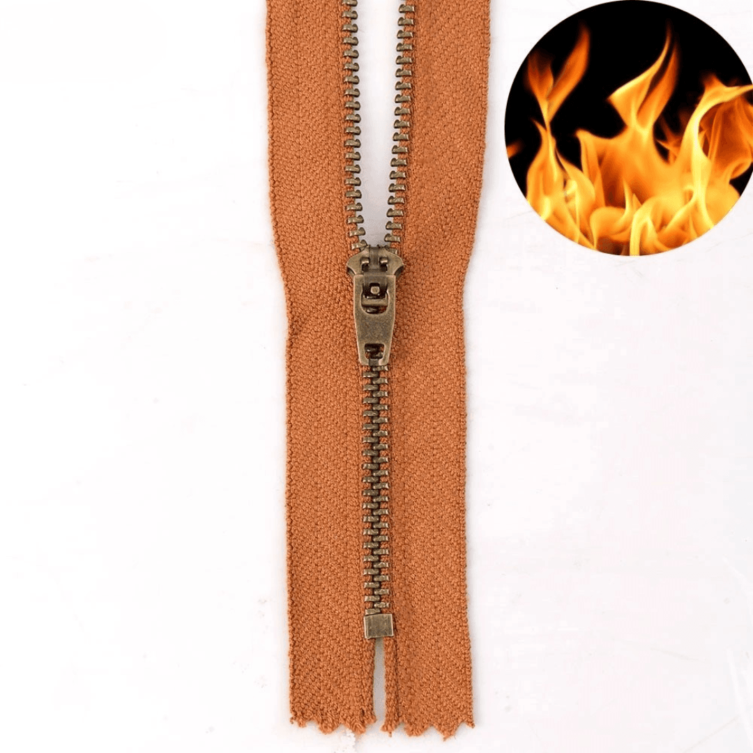 ซิปทนไฟ ซิปโลหะทนไฟทองเหลือง ชุดดับเพลิง Fire Resistant Zipper